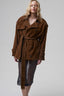 BONHEUR short belted suede jacket