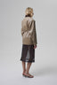 COURAGE fitted suede jacket in melted butter