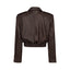 JOIE cropped bomber jacket in brown leather