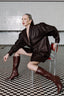 PASSION retro it girl jacket in chocolate texture