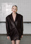 PASSION retro it girl jacket in chocolate texture