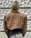 ENVIE retro it girl jacket in mocha mousse suede