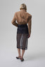 TRANQUILLITE cropped bomber jacket in light brown suede