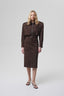 JOIE cropped bomber jacket in chocolate brown suede