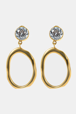 Alesia Strass Allongé Earrings