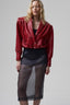 ENVIE retro it girl jacket in red leather