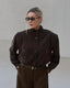 ENCHANTÉ retro in girl cropped jacket in chocolate brown