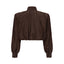 ENCHANTÉ retro in girl cropped jacket in chocolate brown
