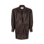 PASSION retro it girl jacket in chocolate texture
