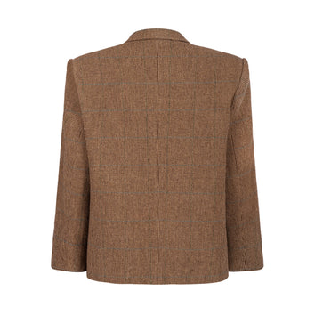 GENTIL boxy blazer houndstooth check