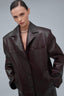 AMOUR bordeaux straight coat