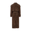SENSUALITÉ full lenght suede belted coat in dark brown