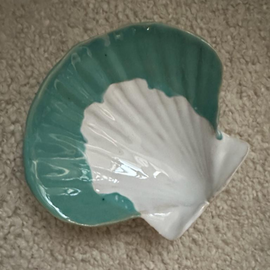White and green shell bowl