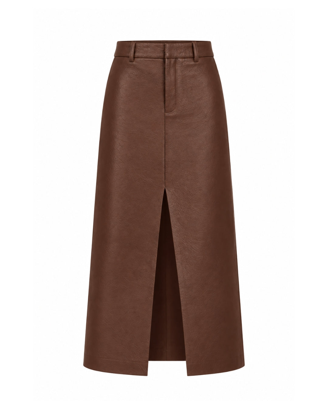 SIMPLICITÈ retro it girl skirt in cognac brown