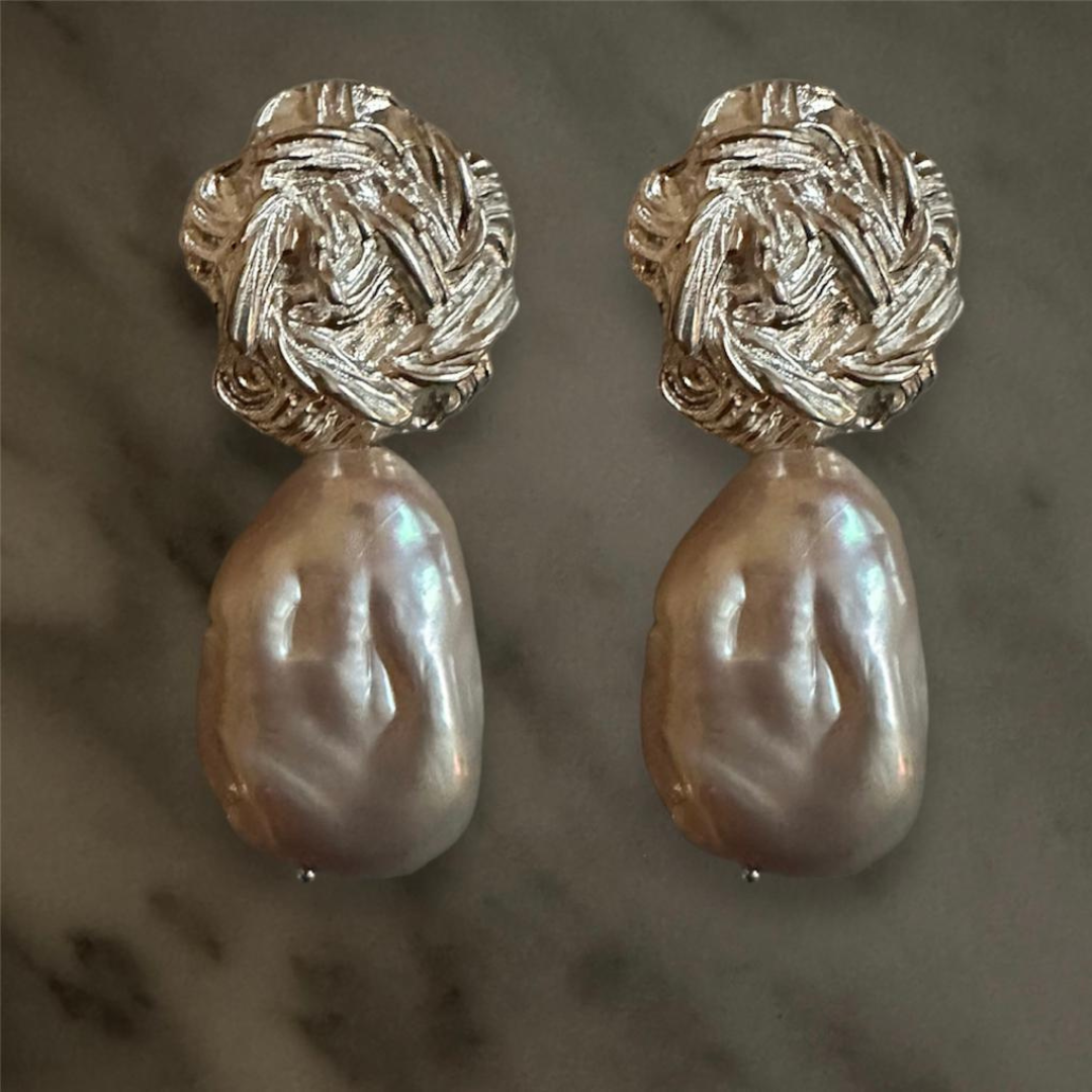 Ohrringe Françoise Argent Grand Perle