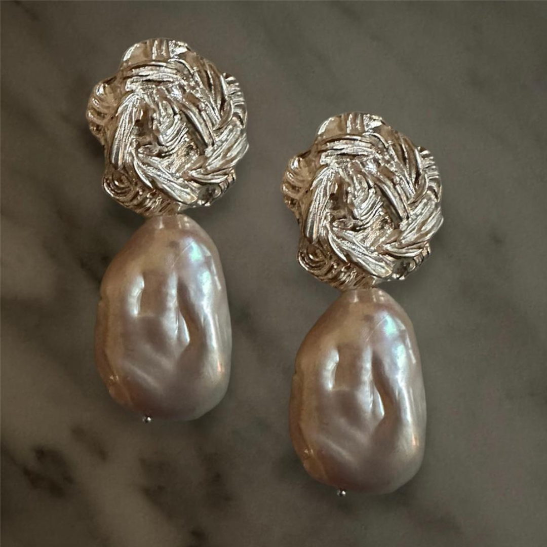 Ohrringe Françoise Argent Grand Perle