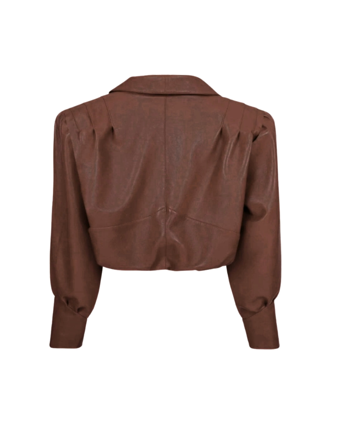 ENVIE retro it girl jacket in cognac brown leather
