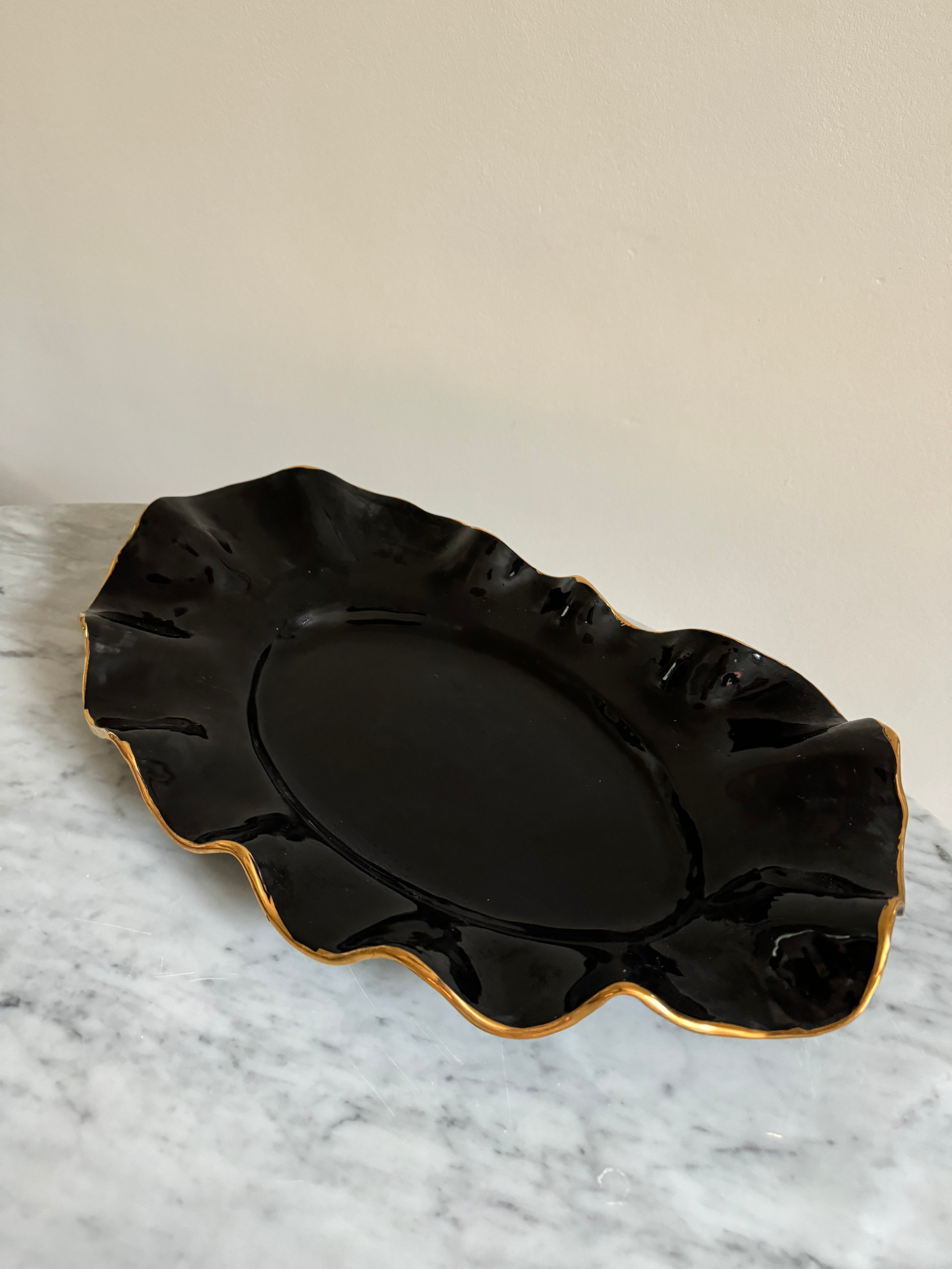 LARGE BLACK SHELL PLATE