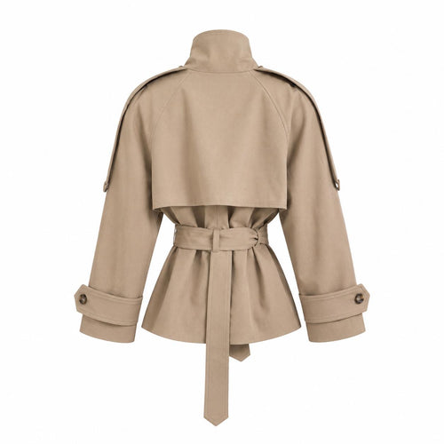 CONTENTE short trench coat with collar