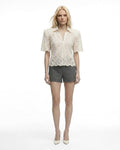 COQUINE lace top in ecru