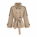 CONTENTE short trench coat with collar