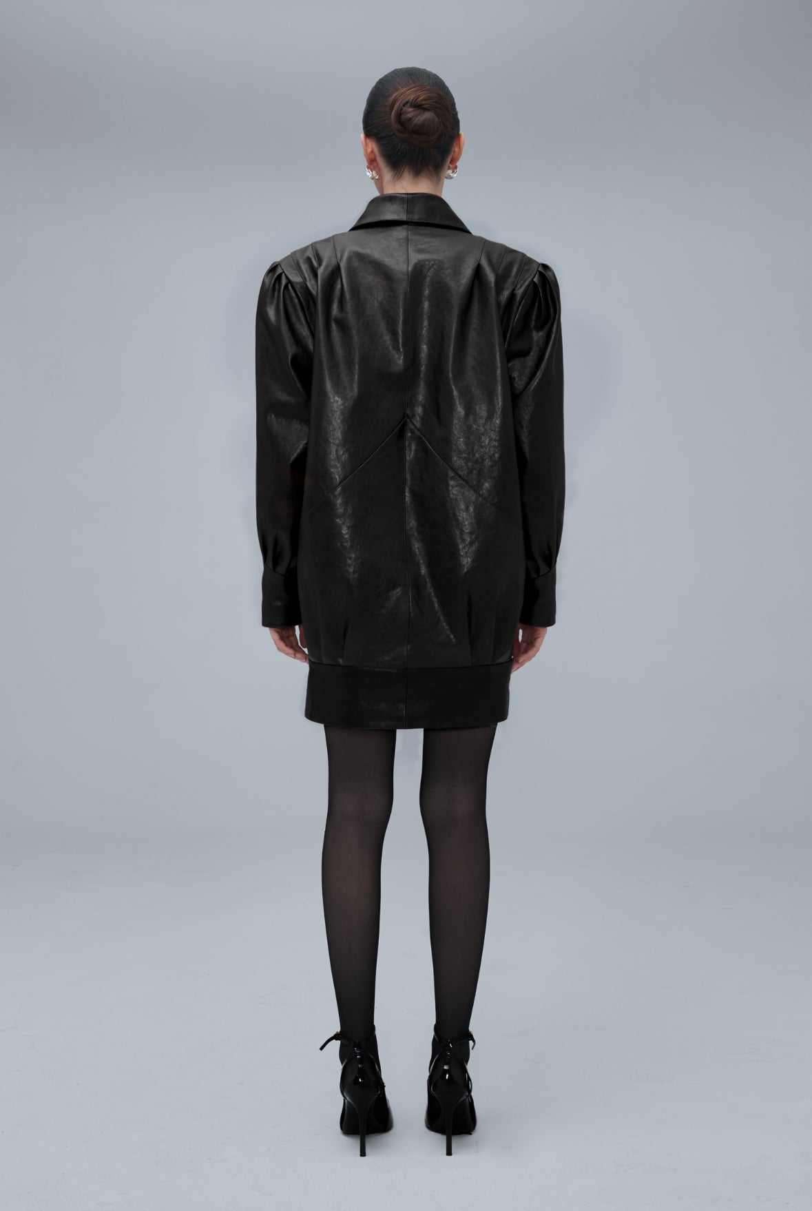 PASSION retro it girl jacket in black leather