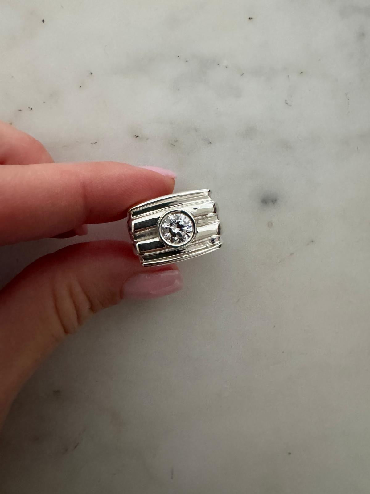 Pierścionek Dèco Strass Ovale Argent