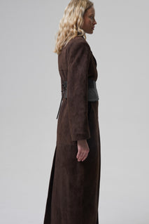 ADMIRATION leather belt in chocolate brown