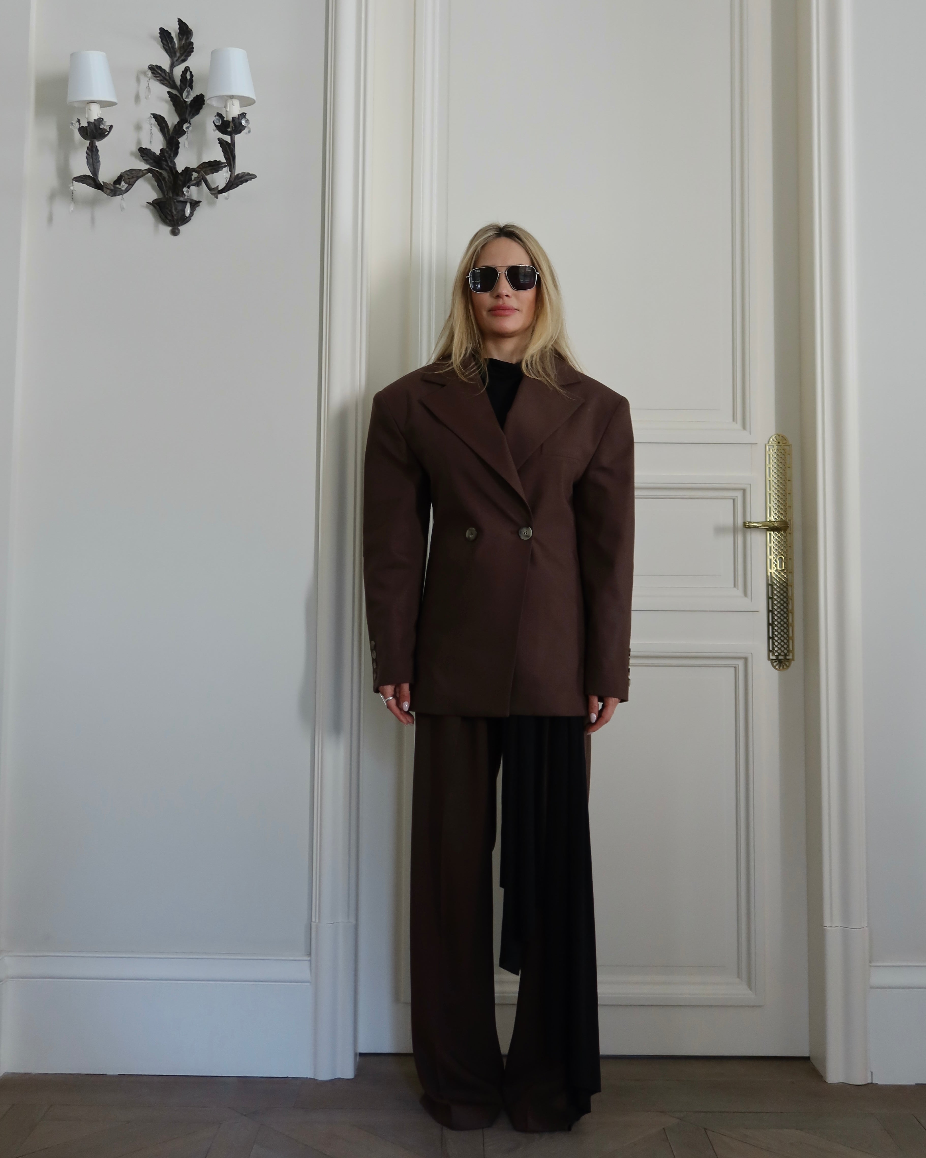 ESPOIRE trousers in chocolate brown