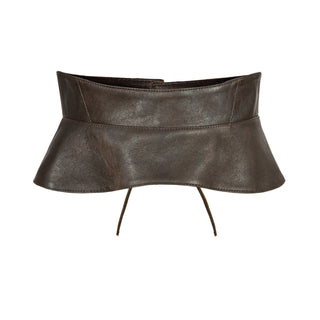 ADMIRATION leather belt in chocolate brown