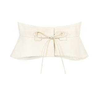 ADMIRATION belt in cream leather
