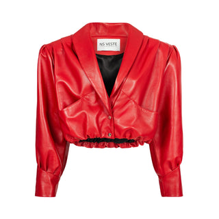 ENVIE retro it girl jacket in red leather