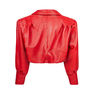ENVIE retro it girl jacket in red leather