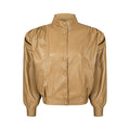 NOSTALGIE Retro-It-Girl-Jacke aus karamellfarbenem Leder