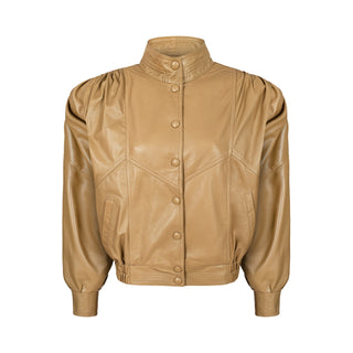 NOSTALGIE retro it girl jacket in carmel