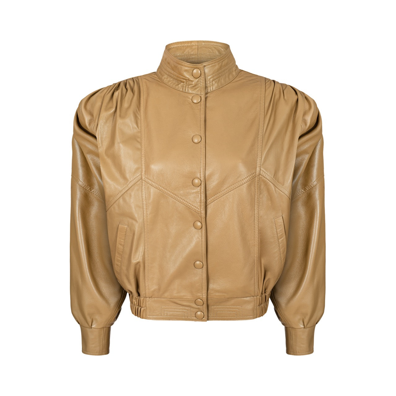 NOSTALGIE retro it girl jacket in caramel leather