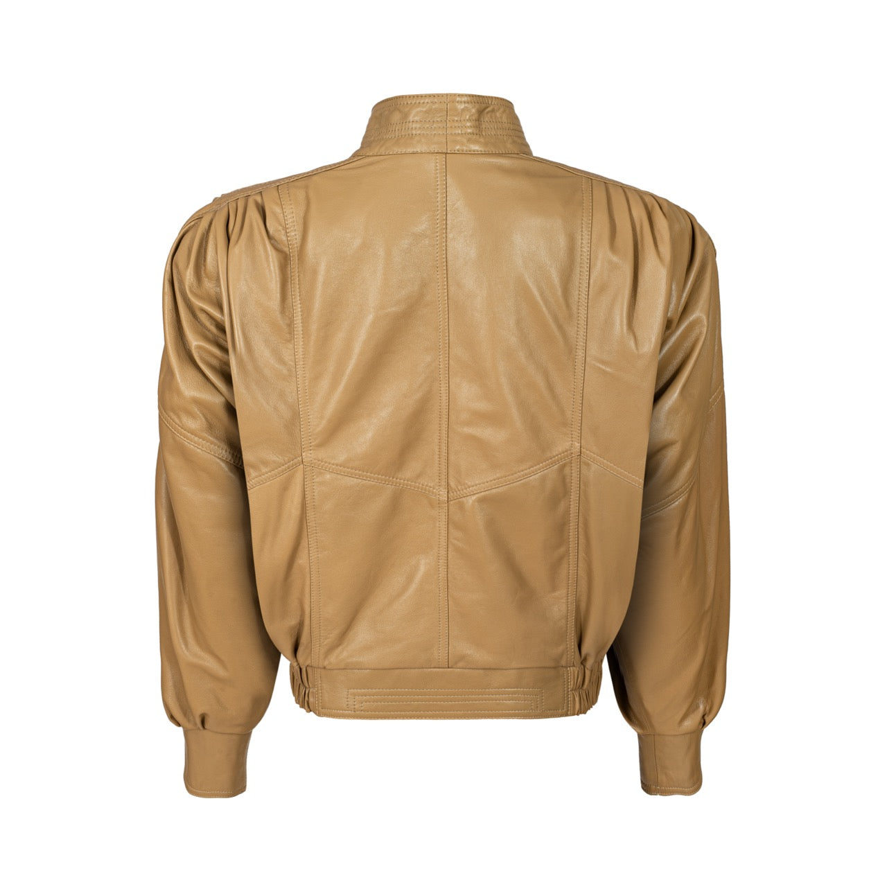 NOSTALGIE retro it girl jacket in caramel leather