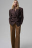 ESPOIRE blazer in chocolate brown