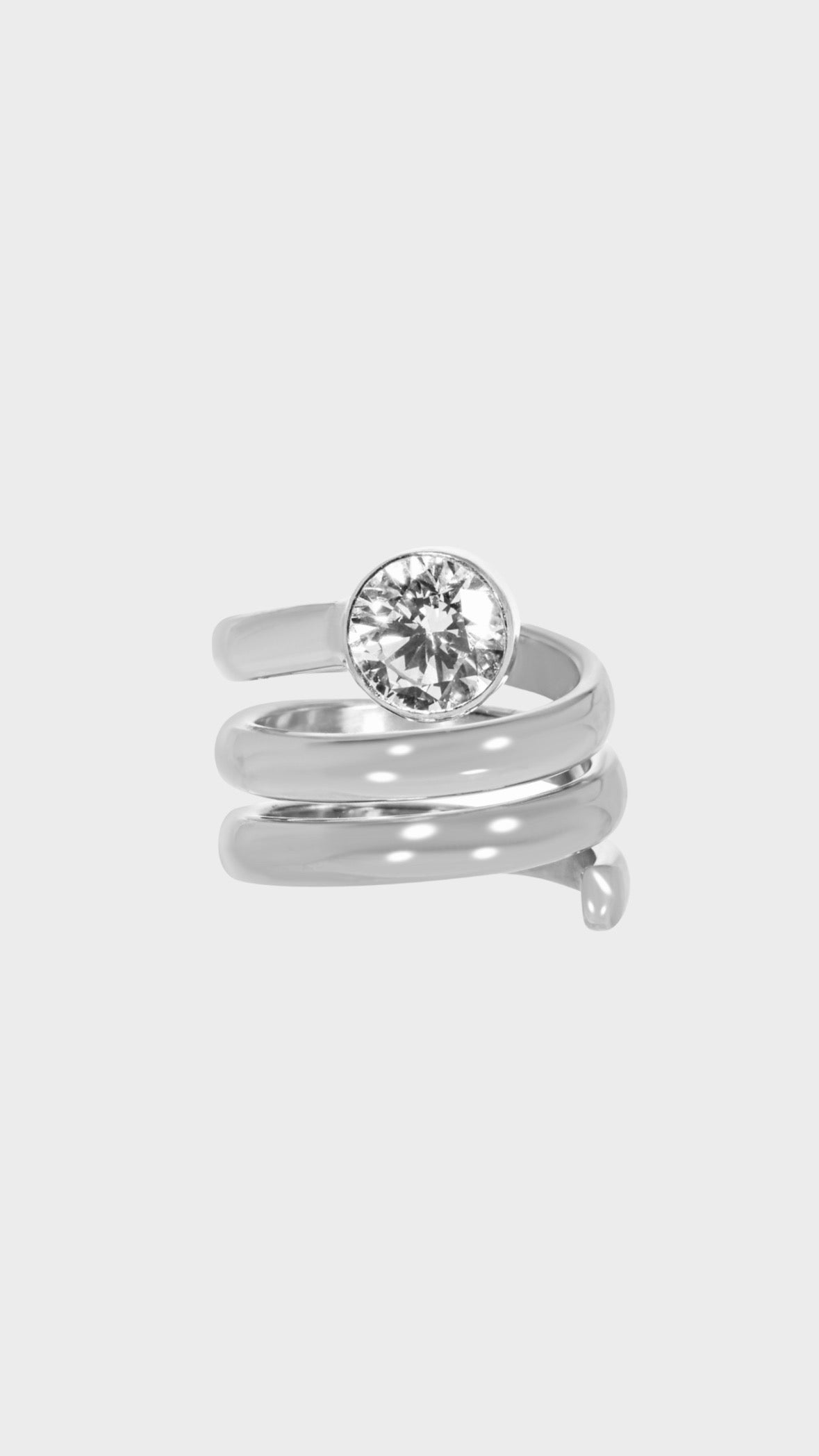 PIERŚCIONEK BIZOT STRASS ARGENT
