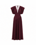 PRE-ORDER | LEGERTE open back maxi dress in burgundy