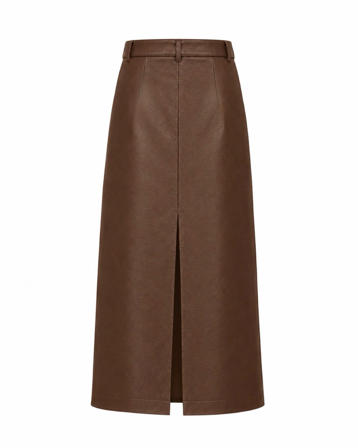 SIMPLICITÈ retro it girl skirt in cognac brown