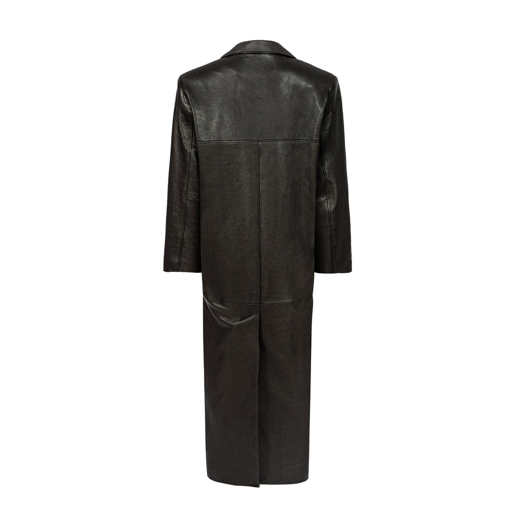 AMOUR noir straight coat in black