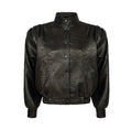 NOSTALGIE Retro It-Girl Jacke aus schwarzem Leder