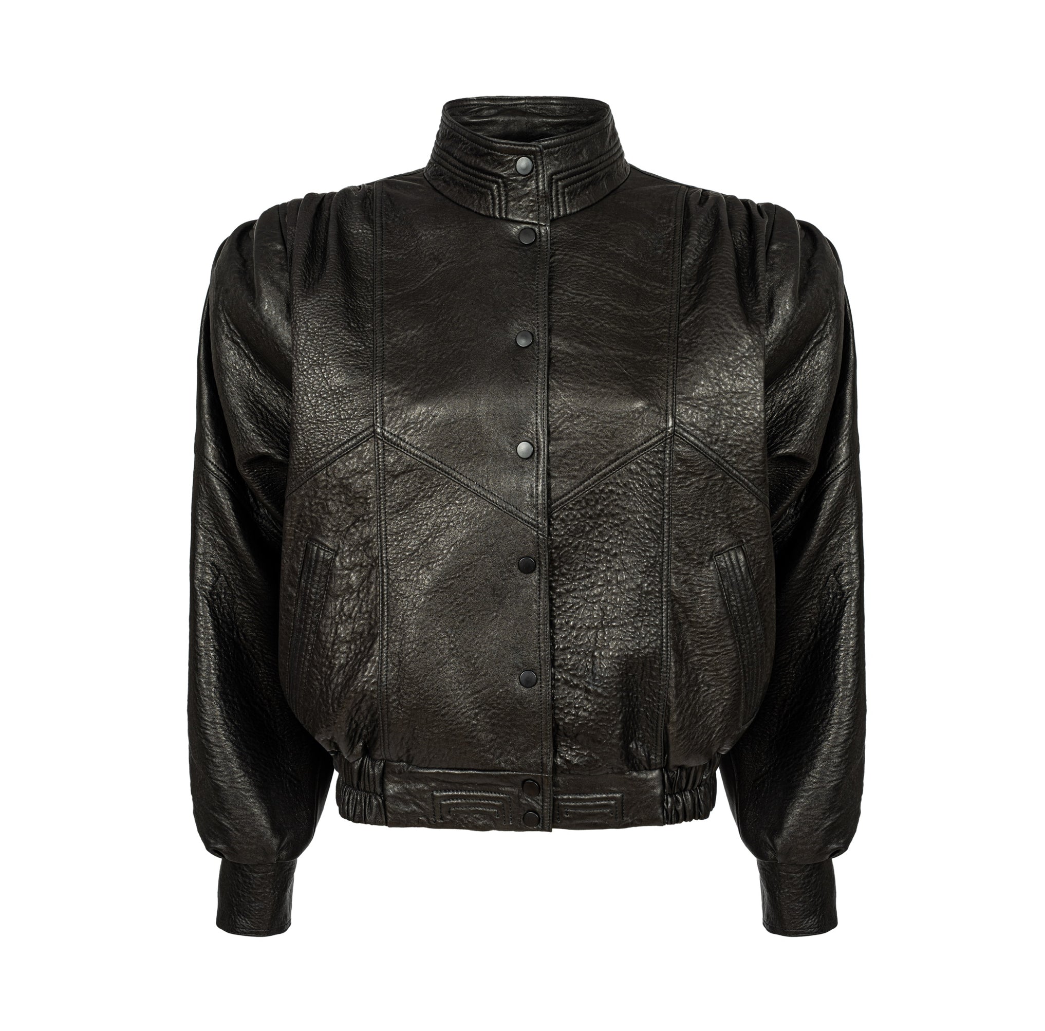 NOSTALGIE retro it girl jacket in black leather