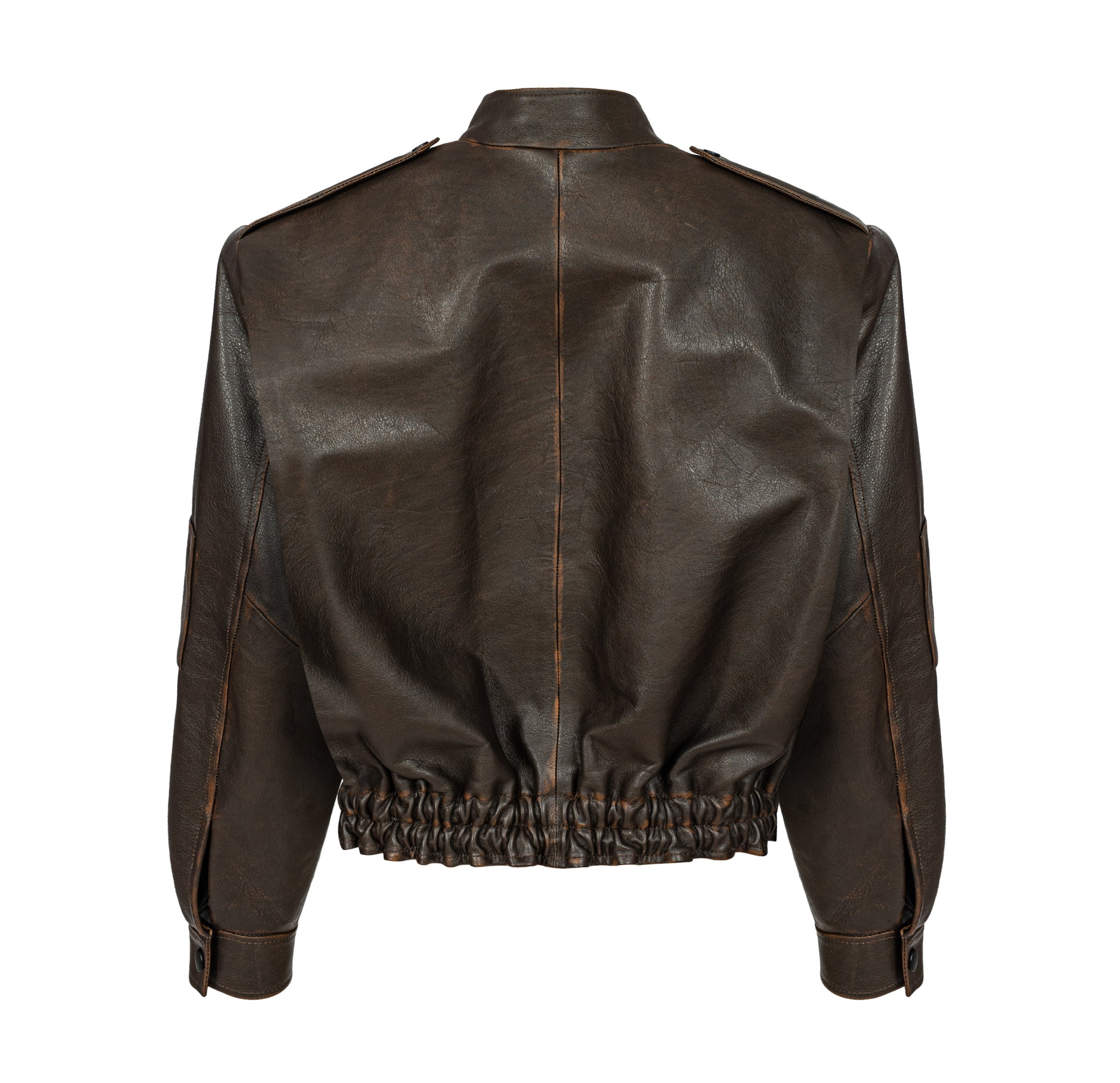 GAIETE bomber jacket in aged leather