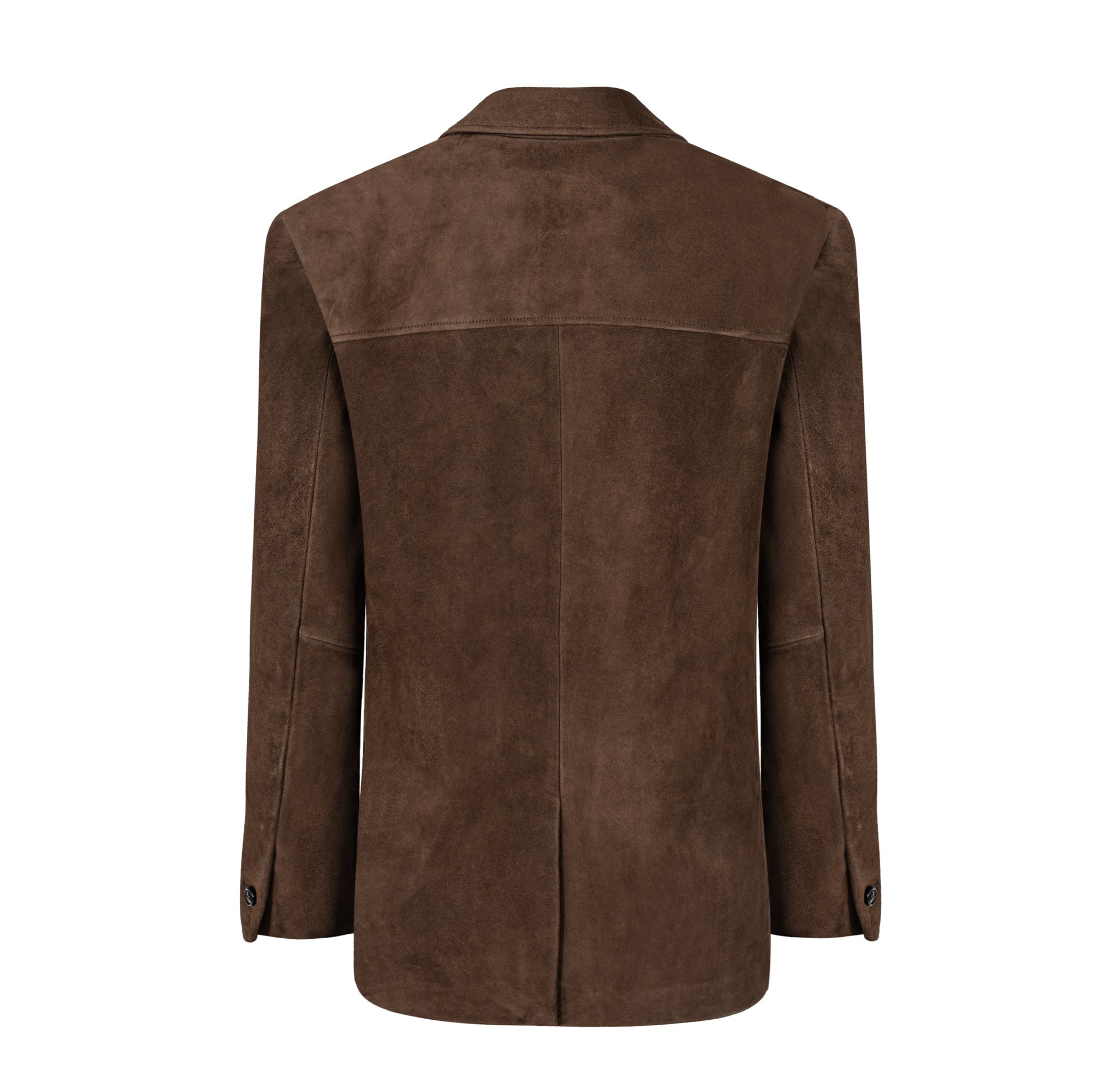 AMITIE suede blazer in chocolate brown