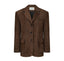 AMITIE suede blazer in chocolate brown