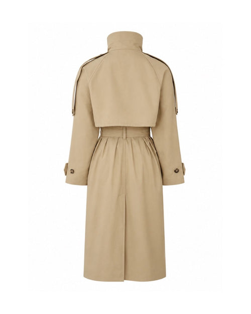 CONTENTE long trench coat with collar