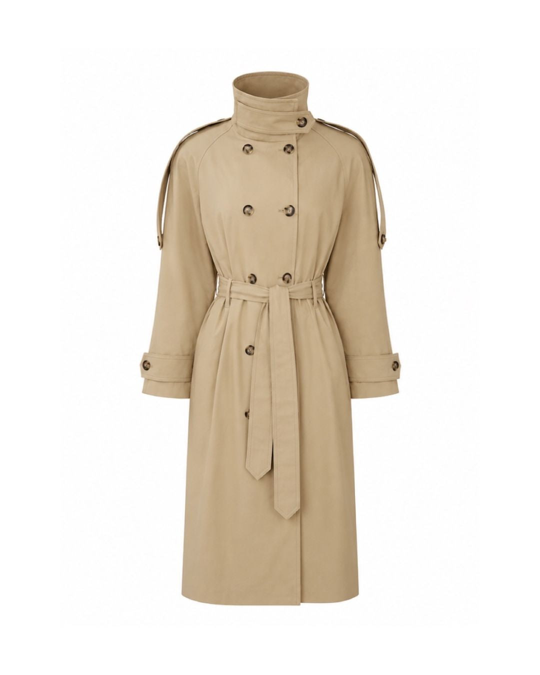 CONTENTE long trench coat with collar