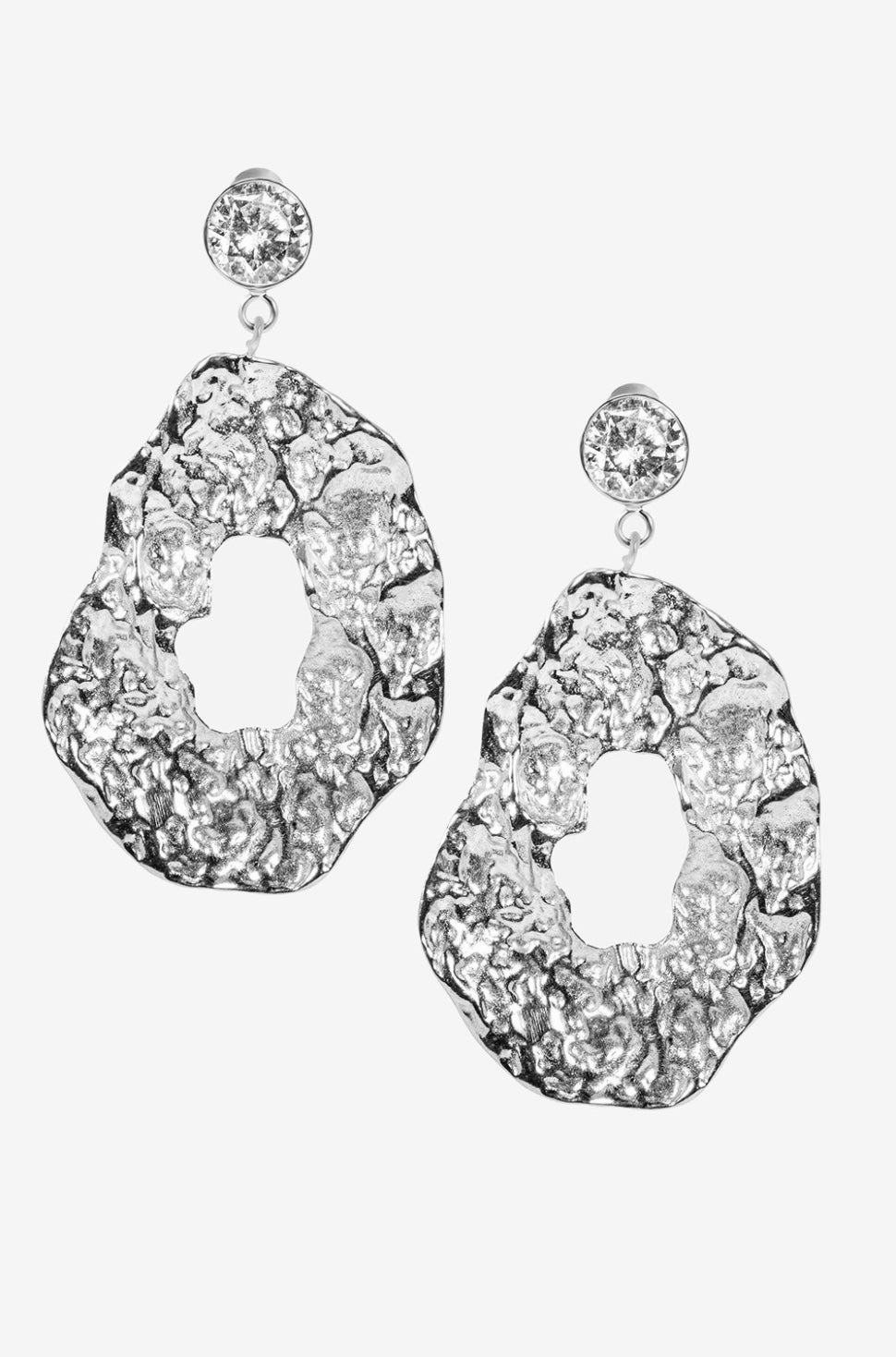 Peletier Strass Argent Earrings